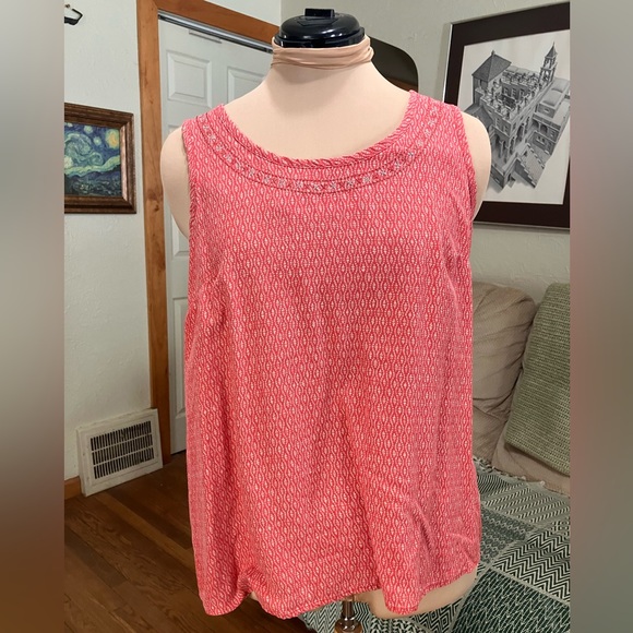 Toad&Co Red Patterned Tank Top - Picture 2 of 7